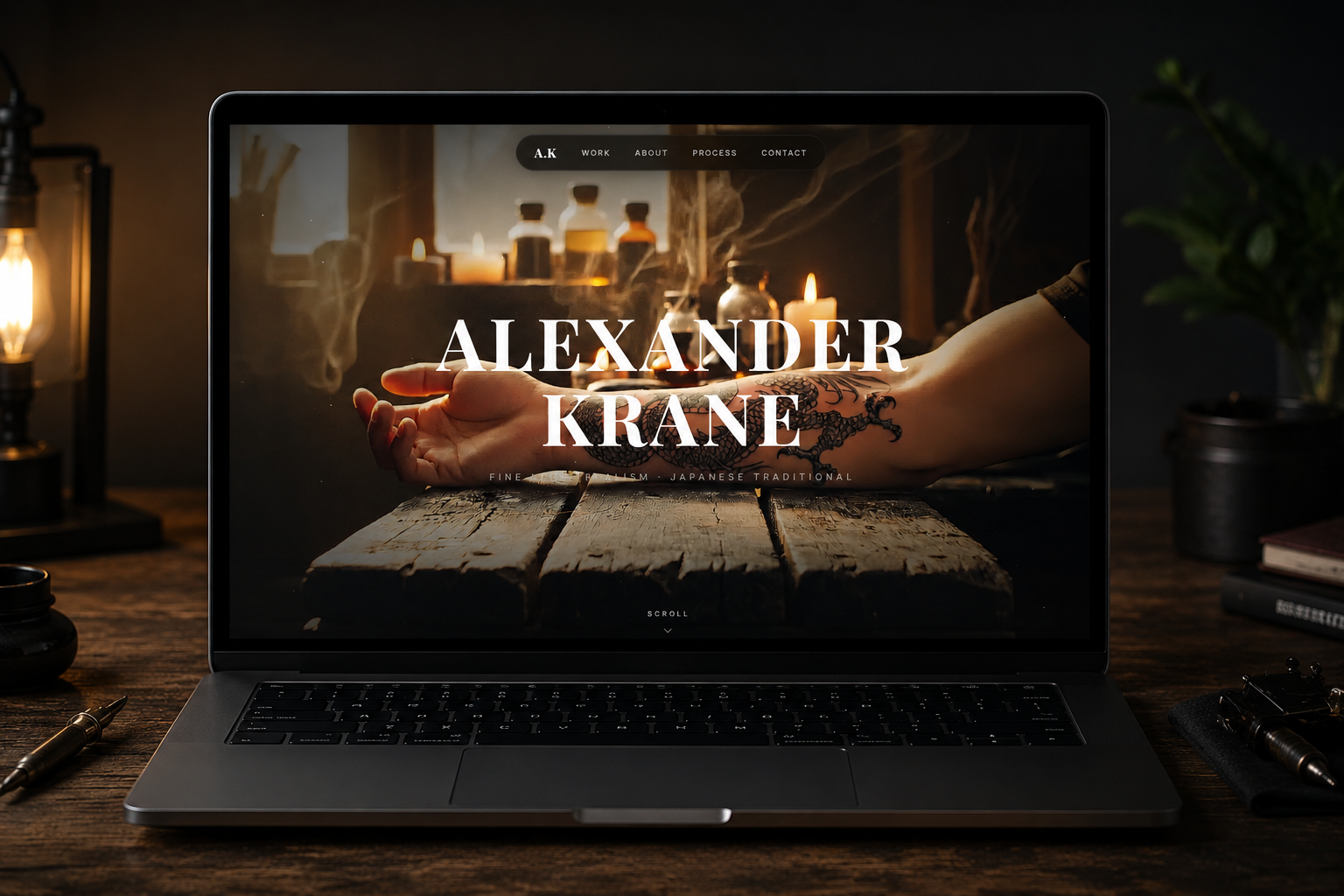 Alexander Krane — laptop mockup