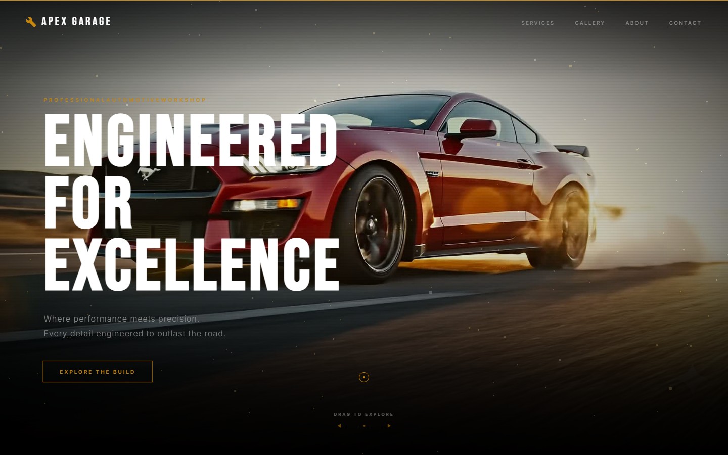 Engineered for Excellence — hero section