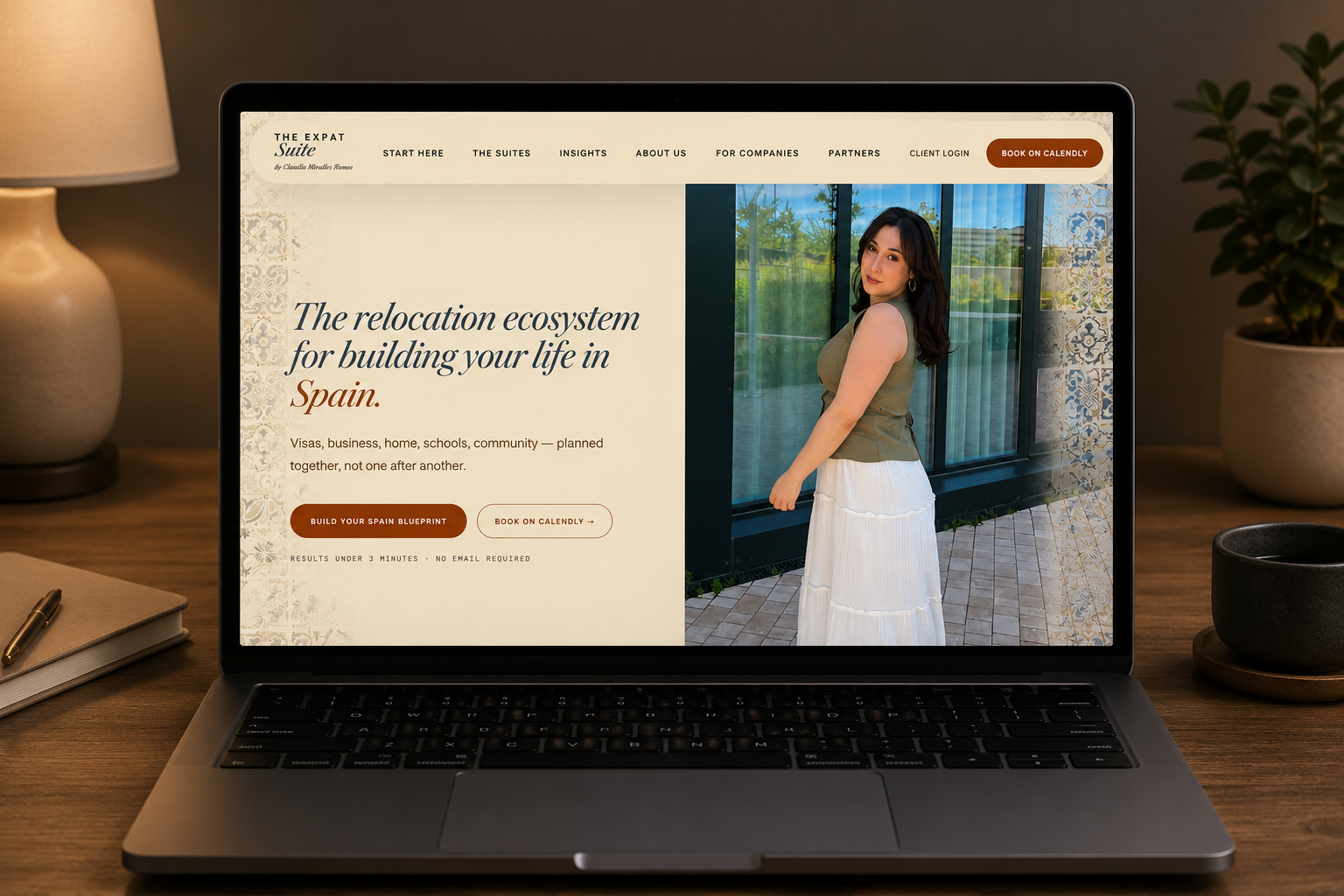 The Expat Suite — laptop mockup