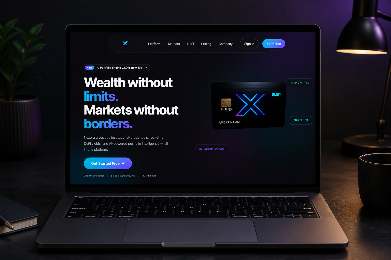 Nexora — laptop mockup
